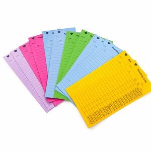Colorful Reading Log Cards Set Bookmarks Book Club Gift Set